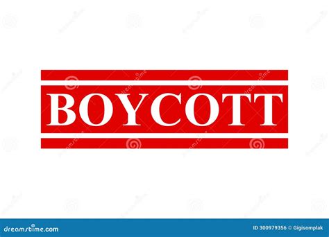 Boycott Simple Vector Red Simple Rectangle Vector Rubber Stamp Effect