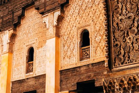 Colorful Ornamental Tiles At Moroccan Courtyard Stock Photo Image Of