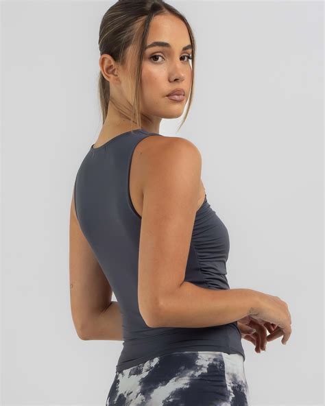 Shop Ava And Ever Basic Ruched Top In Charcoal Fast Shipping And Easy Returns City Beach Australia