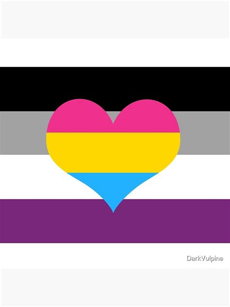 Asexual Panromantic Pride Flag Pin For Sale By Darkvulpine Redbubble