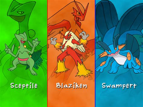 Pokemon Hoenn Starters Wallpaper By Darkgreiga On Deviantart