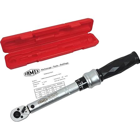 Famex 10872 Llave dinamométrica 6 30 Nm de 6 3 mm 1 4 pulgadas de