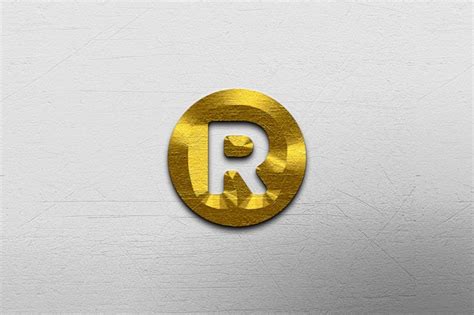 3d gold logo mockup psd - vsaforge