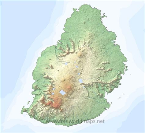 Mauritius Map, Geographical features of Mauritius of the Caribbean ...