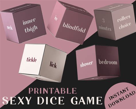 Printable Sex Dice Game Adult Games For Couples Fun Etsy