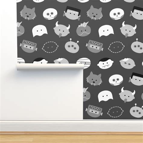 B-Movie Monsters Wallpaper | Spoonflower