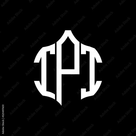 TPI letter logo. TPI best black background vector image. TPI Monogram ...