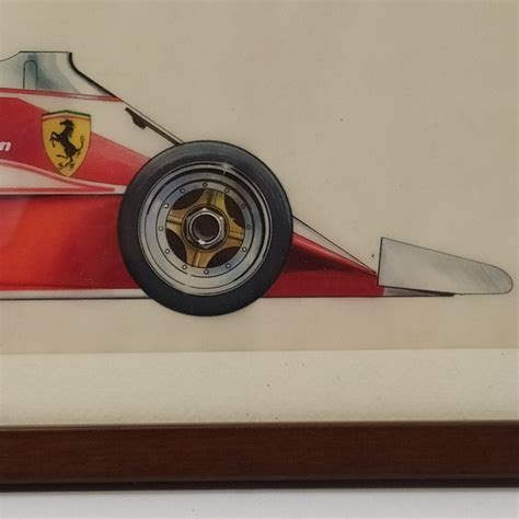 Disegno Tecnico Colorato A Tempera Ferrari Formula Modello T