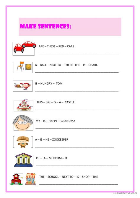 Make Sentences Picture Description English Esl Worksheets Pdf And Doc