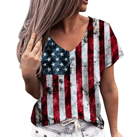 PMUYBHF Female July 4 Blouses For Women Business Casual 3 4 Sleeve