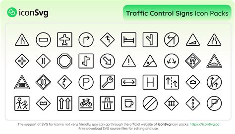 Traffic Control Signs Icon Sets by icon Svg on Dribbble