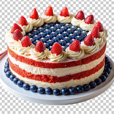 Premium PSD | Usa flag cake