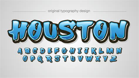 blue bold graffiti isolated letters 5365382 Vector Art at Vecteezy