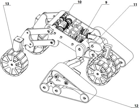 轮履复合式移动机器人的制作方法 2