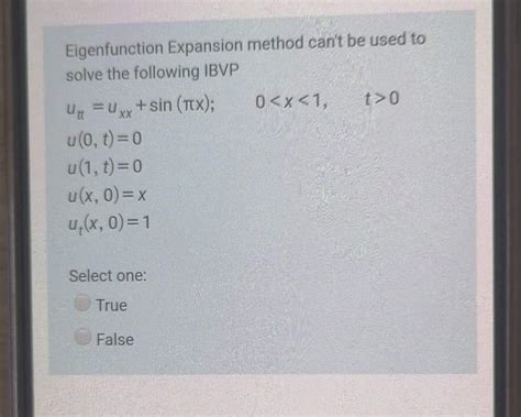 Solved Eigenfunction Expansion Method Can T Be Used To Solve Chegg