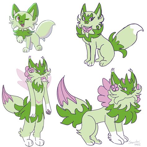 My Sprigatito Evolution Designs R Furry