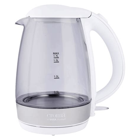 Buy Croma 2200 Watt 1 7 Litre Electric Kettle With Auto Shut Off White