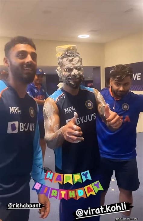 T20 World Cup 2021 Watch Birthday Boy Virat Kohli Gets A Cake Massage After India Thump