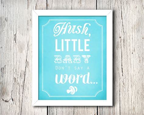 Hush Little Baby DIY Printable Nursery Art - Etsy