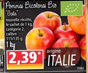 Promo Pommes Bicolores Bio Gala Chez Norma Icatalogue Fr