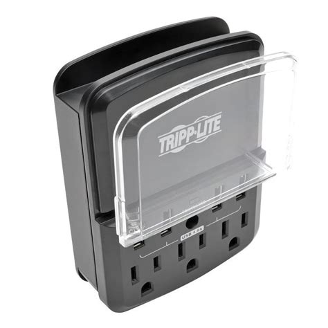 Tripp Lite 4 Outlet Surge Protector Suppressor Wall Mount Direct Plug In And 10k Insurance