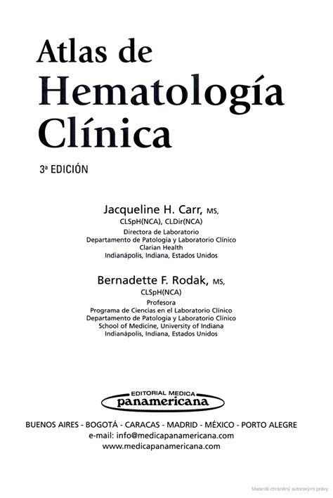 Atlas De Hematologia Clinica Clinical Hematology Atlas Jacqueline H