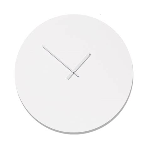 Minimal Wall Clock White On White By Too Designs