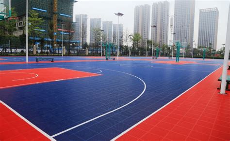 Outdoor Sports Flooring Suspended PP Interlocking Basketball Tiles