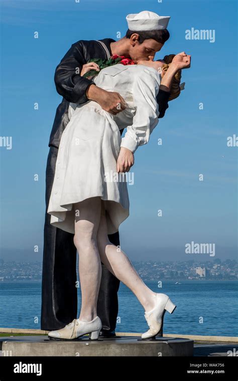 Unconditional Surrender Sculpture By Seward Johnson At The Uss Midway Aircraft Carrier Museum