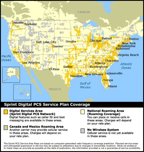 Sprint Wireless Coverage Area Map