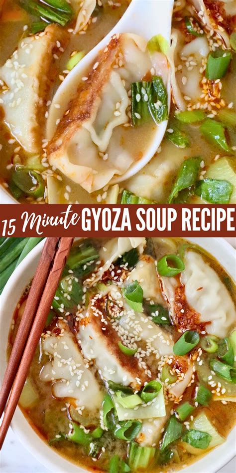 Gyoza Soup Easy 15 Minute Recipe