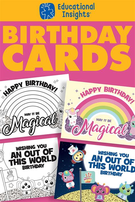 Free Printable Birthday Greeting Cards for Kids