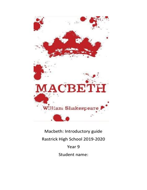 English Macbeth Yr 9