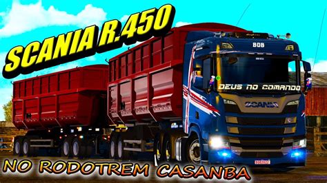 ETS2 1 44 SCANIA R 450 NO RODOTREM 25 METROS MAPA SERTÃO MOD BR YouTube