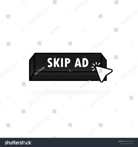 Skip Ad Button Skip Ad Icon Stock Vector Royalty Free 1860233794