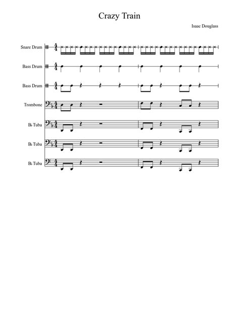 Crazy Train Sheet Music For Trombone Tuba Mixed Quartet Download And Print In Pdf Or Midi