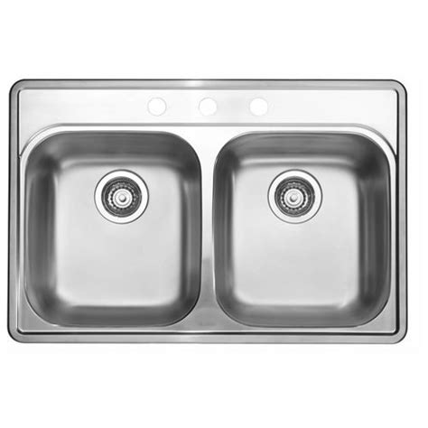 Essential 2 Drop In Double Sink Rona Drop In Kitchen Sink Double