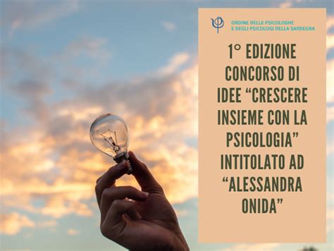 1 EDIZIONE CONCORSO DI IDEE CRESCERE INSIEME CON LA PSICOLOGIA