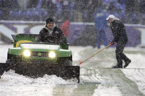 Nfl Players Plow Through Snowy Football Fields Time