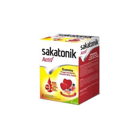 Jual Sakatonik Activ Gummy Box Isi 6 Sachet - Zat Besi Vitamin B12 ...