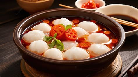 Tangyuan Delectable Dumplings In A Savory Soup Background, Tangyuan ...