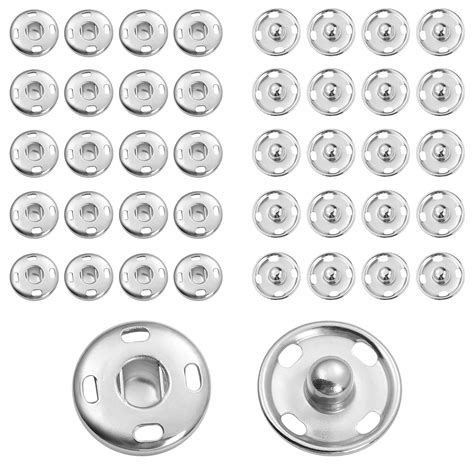 Sets Sew On Snaps Buttons Metal Snaps Fasteners Press Studs Buttons