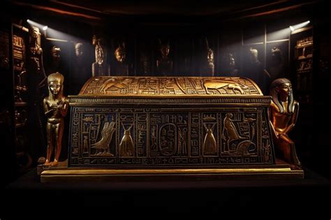 Premium AI Image | Golden Sarcophagus of Tutankhamun