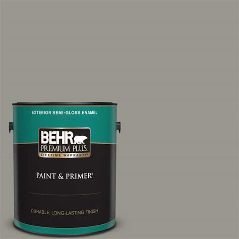 Behr Premium Plus Gal N Battleship Gray Semi Gloss Enamel