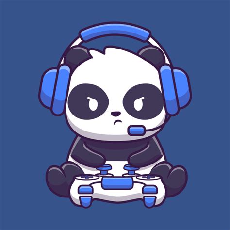 Cute Panda Gaming Panda T Shirt Teepublic