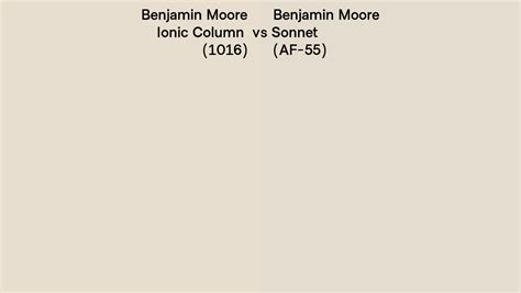 Benjamin Moore Ionic Column Vs Sonnet Side By Side Comparison