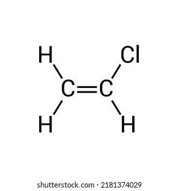 Chemical Structure Vinyl Chloride C2h3cl Stock Vector (Royalty Free) 2181374029 | Shutterstock