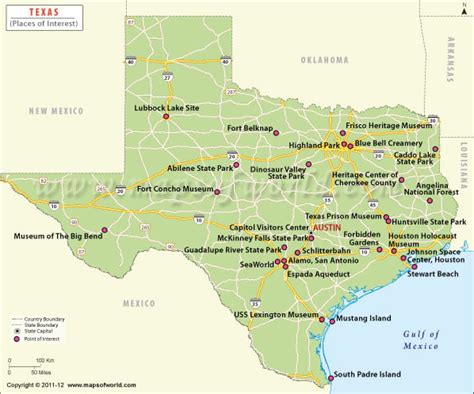 Texas Tourist Attractions Map | Business Ideas 2013