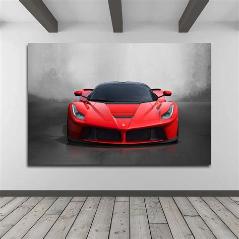 Ara Lar S Per Araba LaFerrari Resim Bask L Duvar Sanat Tuval Poster Er