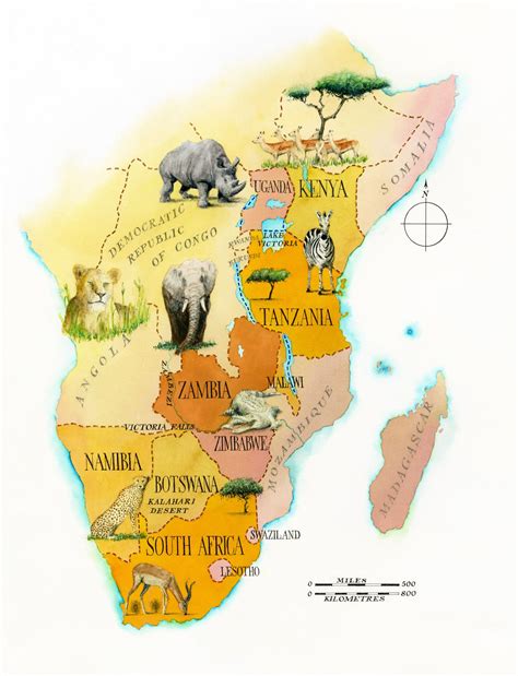 Africa Safari Map